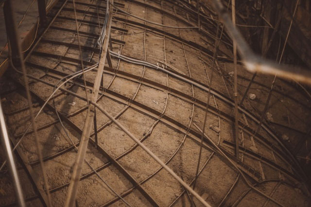 The Kings Theater: prior to treatment, the plaster on wire lath was friable and crumbled upon touch.