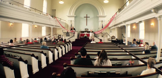A view inside the First Congrational Church of West Haven, West Haven, Connecticut, USA