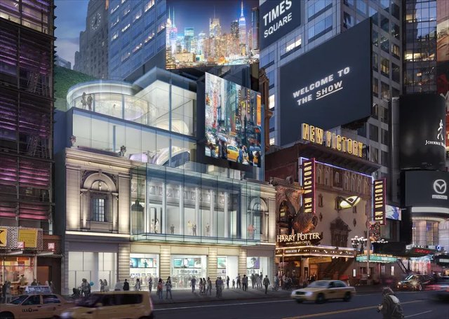 Artist rendering of refurbished and repurposed theater.